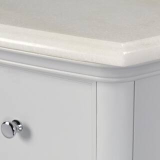 Home Decorators Collection Hampton Harbor 45 in. W x 22 in. D Bath Vanity in Dove Grey with Natural Marble Vanity Top in White BF-23148-DG