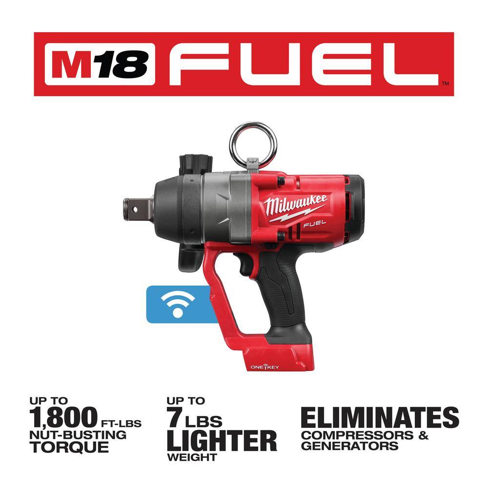 MW M18 FUEL 18V Lithium-Ion Brushless Cordless 1 in. and 12 in. Impact Wrench with Friction Ring (2-Tool) 2867-20-2767-20