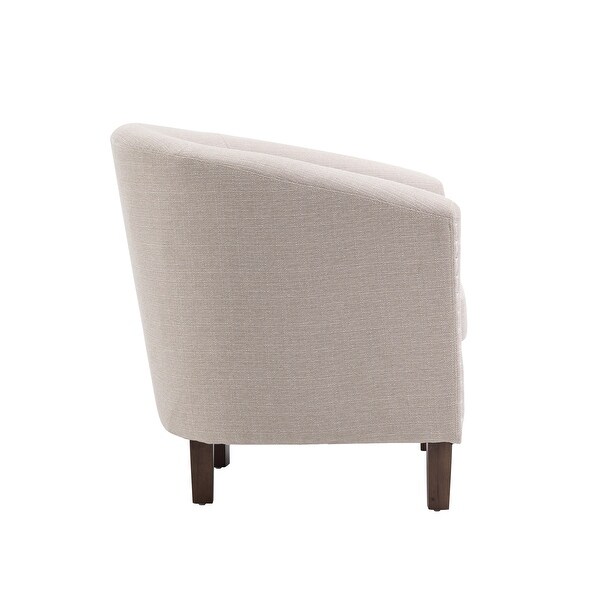 Porthos Home Bella Fabric Upholstered Accent Chair with Rubberwood Legs