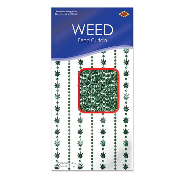 Beistle 53626 Weed Bead Curtain  assembly required...