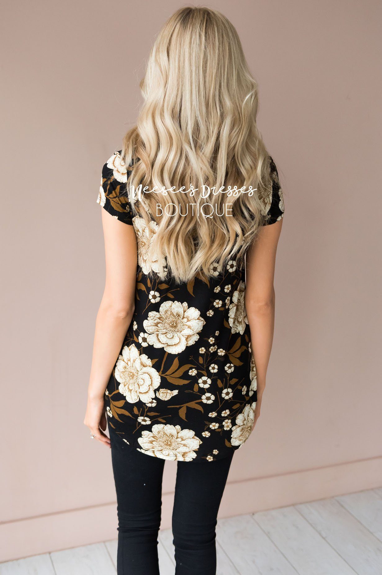 Bold Gold Floral Blouse