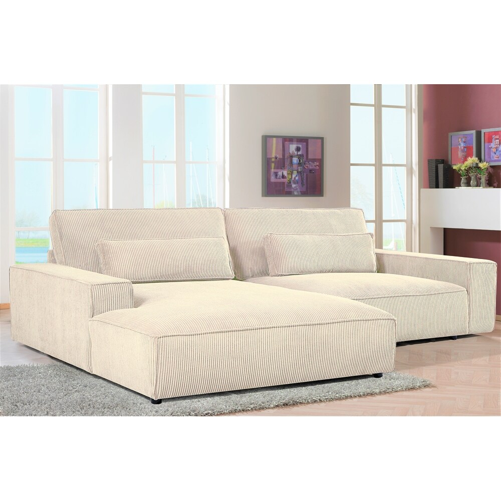 US Pride Furniture 105.52''W Oversized Faing Chaise Sectional Sofa