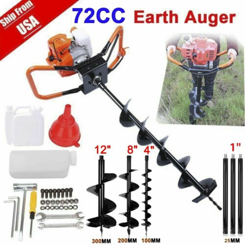 EAYSG 72CC 4HP Auger Petrol Drill With4