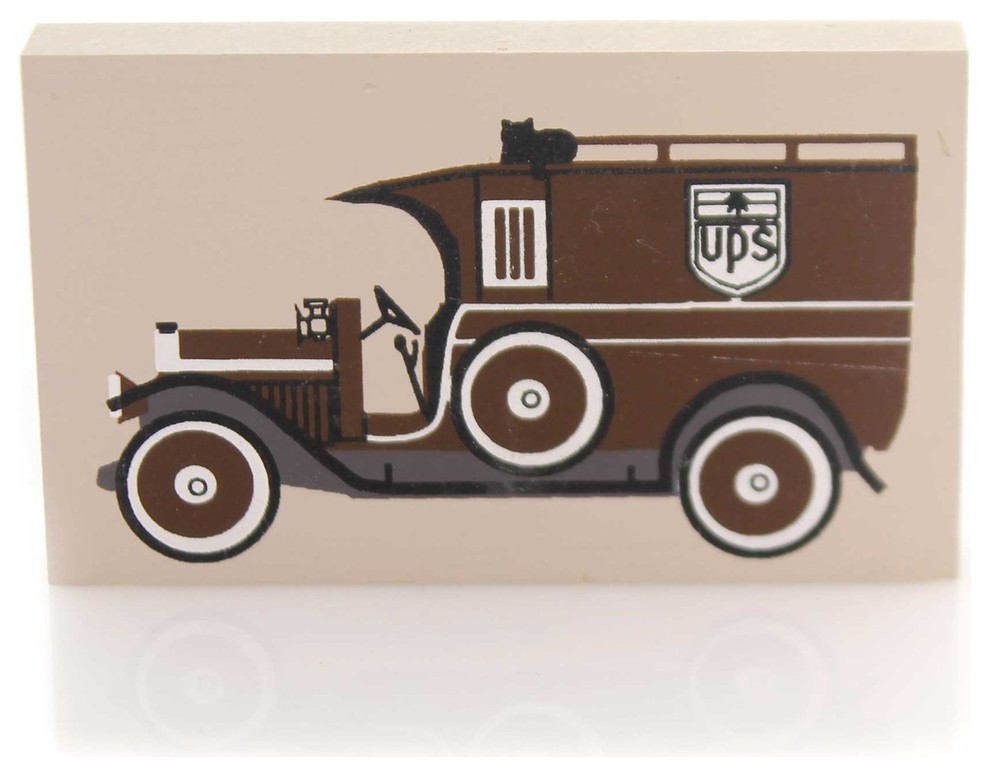 Cats Meow Village DELIVERY TRUCK Wood Accessory Ups Brown Retired 196   Contemporary   Holiday Accents And Figurines   by Story Book Kids Inc  Houzz
