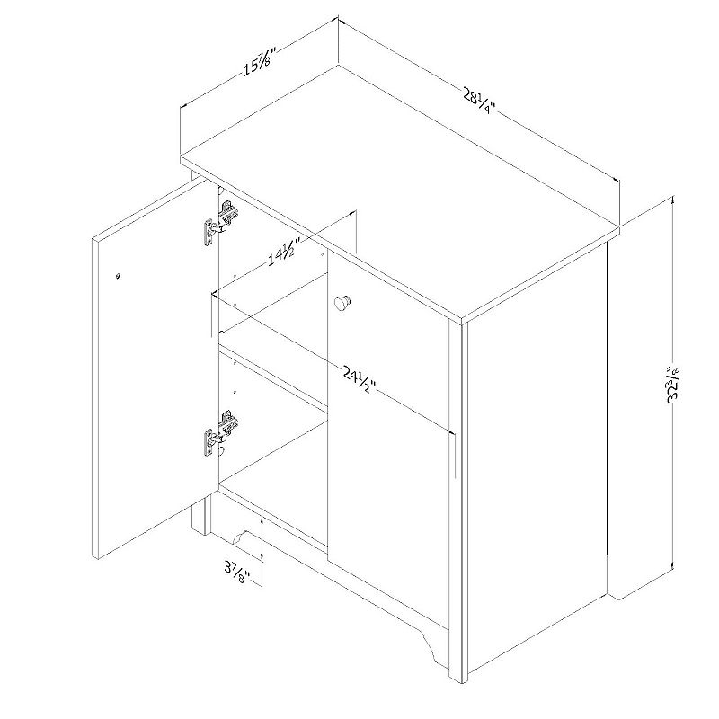 South Shore Vito Small 2-Door Storage Cabinet