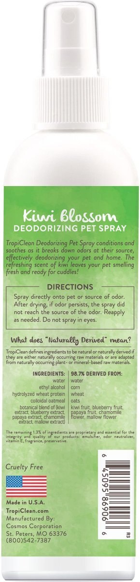 TropiClean Kiwi Blossom Deodorizing Dog Spray