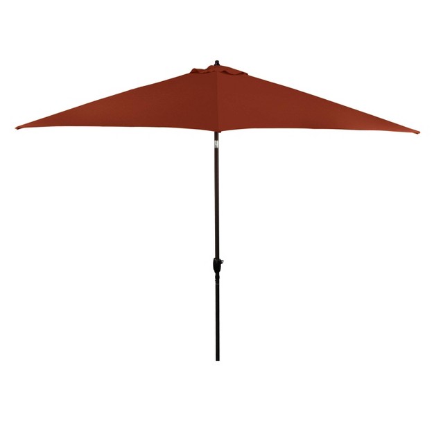 11 x27 X 11 x27 Aluminum Market Polyester Umbrella With Crank Lift Brick Astella