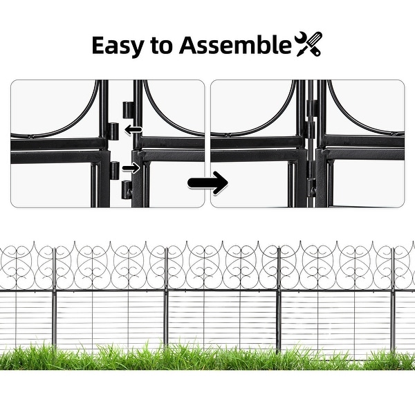 8 Pack Decorative Garden Fence Outdoor 26.2