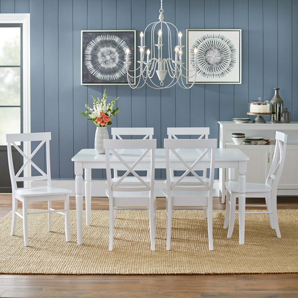 Simple Living 7 piece Albury Cross Back Dining Set