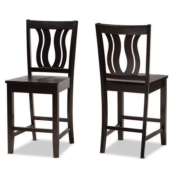 Fenton Modern and Contemporary Transitional 2-Piece Counter Stool Set