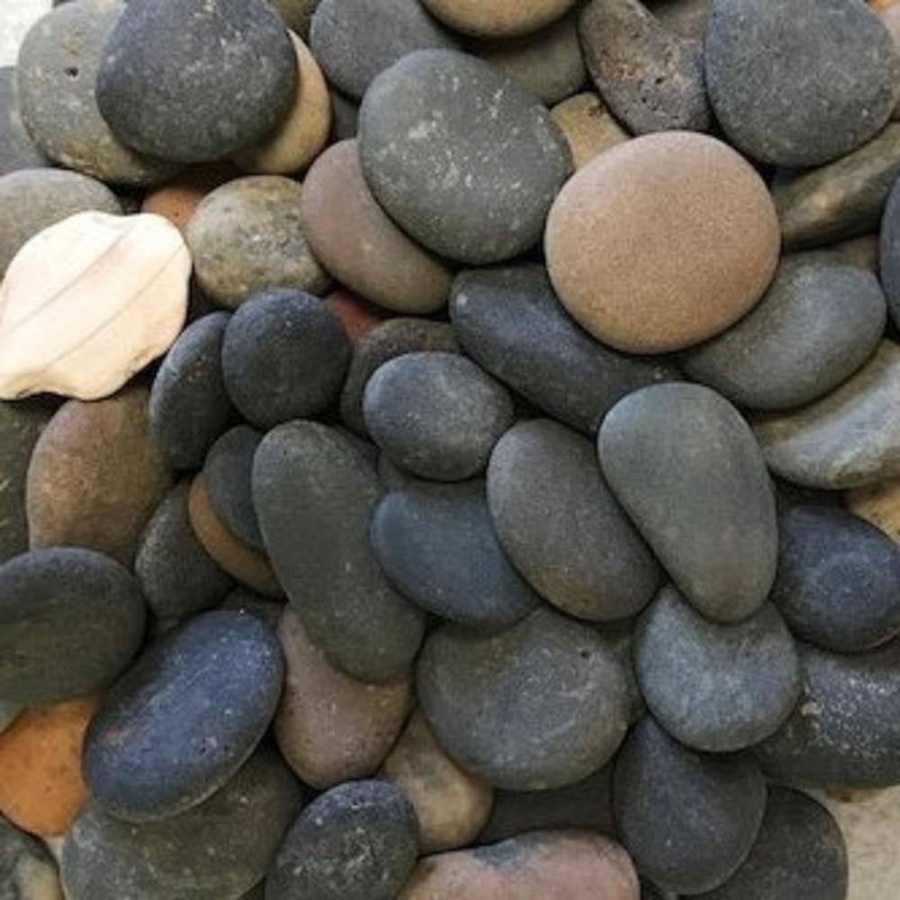 Butler Arts 0.25 cu. ft. 20 lbs. 12 in. to 1-12 in. Mixed Button Mexican Beach Pebble MIX-BTN-20