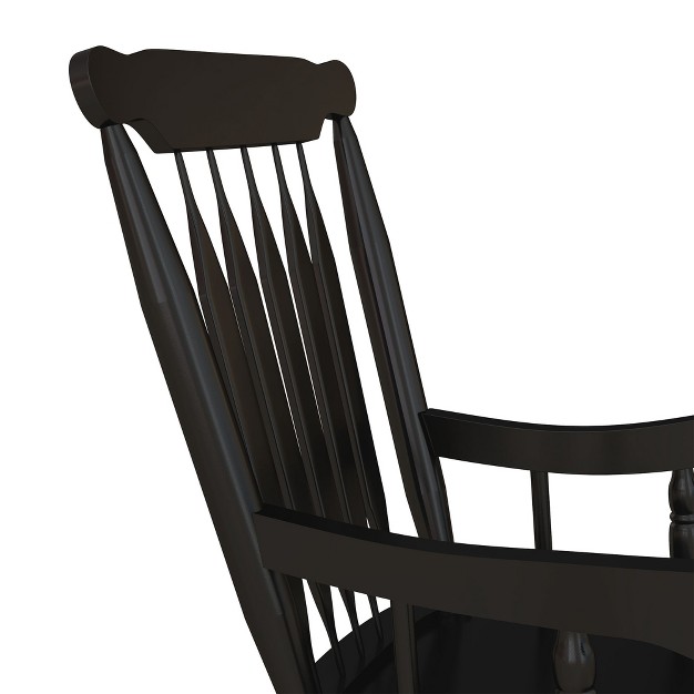 Outsunny Outdoor Wood Rocking Chair 350 Lbs Porch Rocker With High Back For Garden Patio Balcony