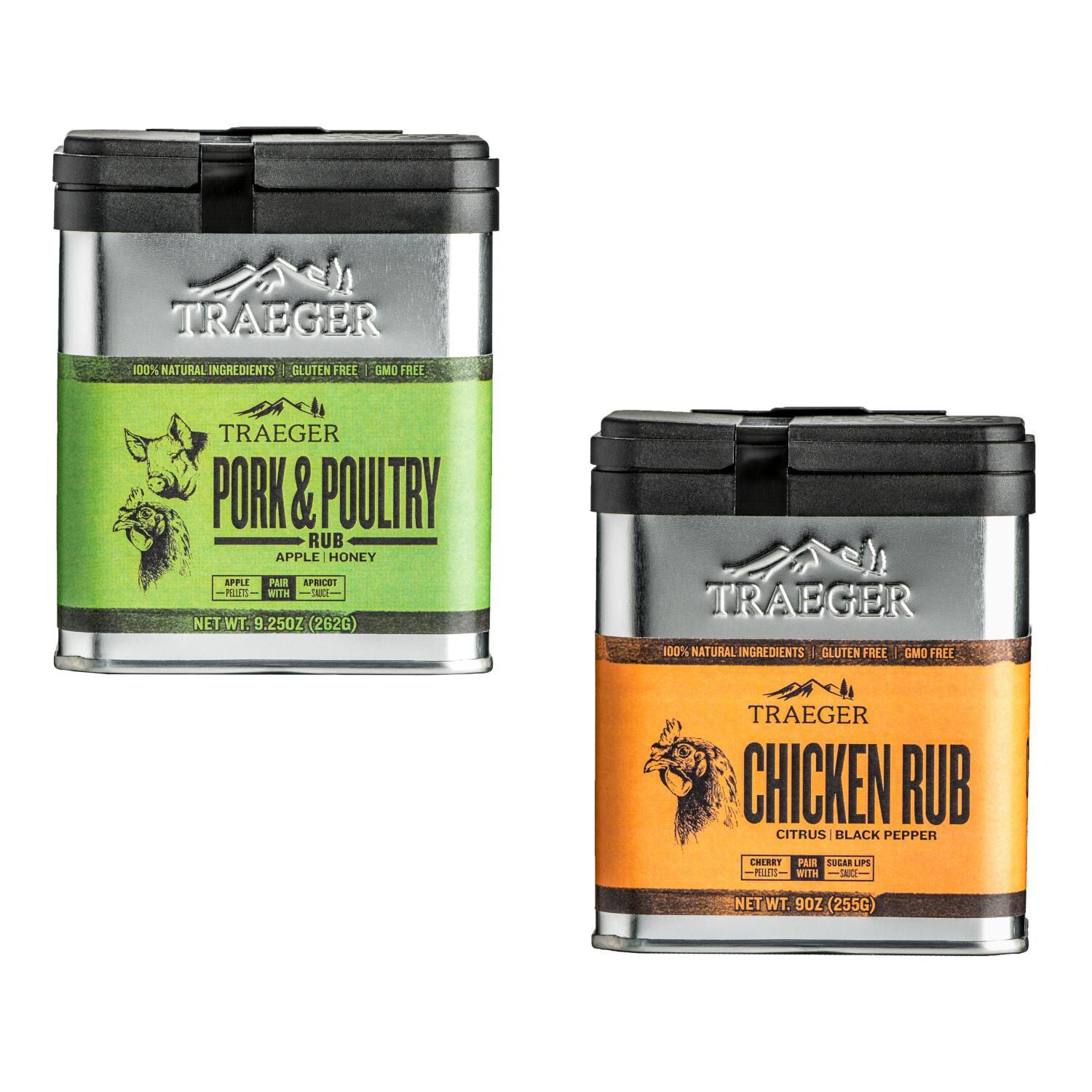 Traeger 2-Pack Chicken Rub With Pork and Poultry Rub Seasoning Set