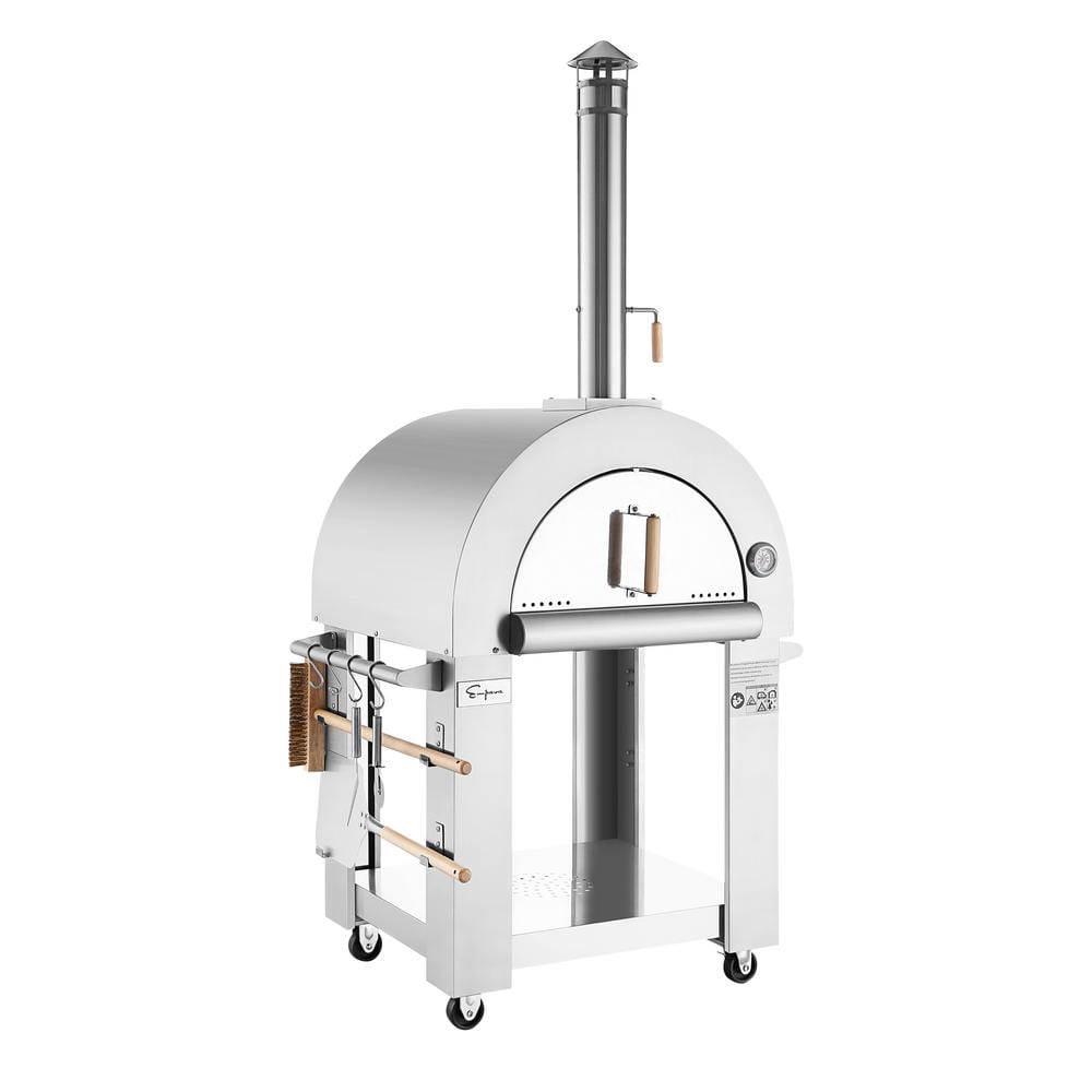 Empava 38.6 in. Wood Burning Outdoor Pizza Oven in Stainless Steel EMPV-PG01