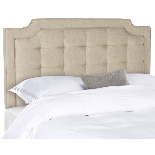 SAFAVIEH Saphire Hemp Upholstered Tufted Headboard (Full) - - 11923990