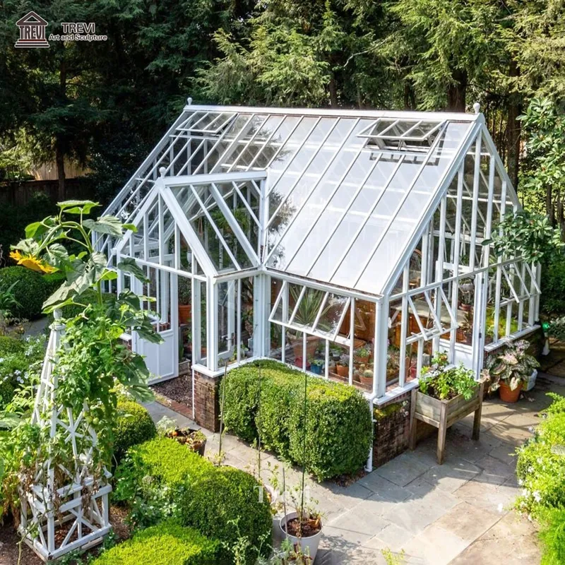 Glasshouse Garden Sunrooms   Glass Houses Wrought Iron Gazebo With Glass For Decoration