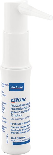 Easotic (hydrocortisone aceponate， miconazole nitrate， gentamicin sulfate) Otic Suspension for Dogs