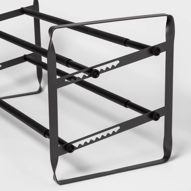 2 Tier Expandable Shoe Rack Gunmetal