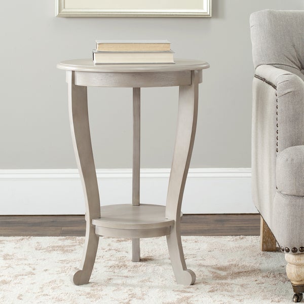 SAFAVIEH Cape Cod Grey Pedestal Side Table - 18.1