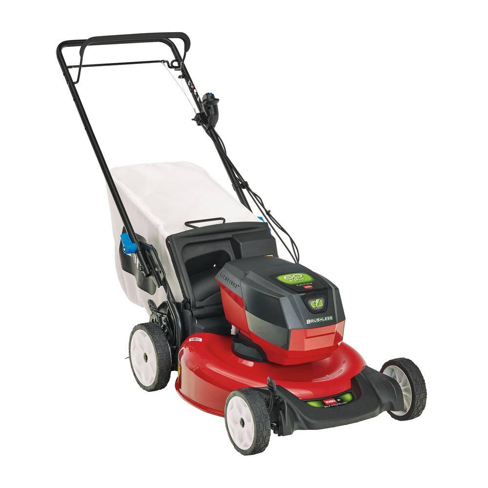 Toro 21357 21 in. Recycler SmartStow 60-Volt Lithium-Ion Brushless Cordless Battery Walk Behind Mower RWD 5.0 Ah w/ BatteryandCharger