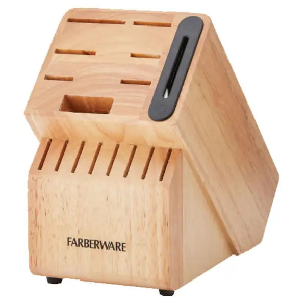 Farberware Edgekeeper 16-Piece Triple Rivet Block Set with Built in Knife Sharpener