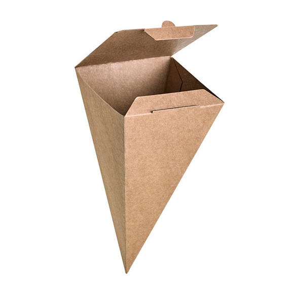 Packnwood 210SCONEKR Closeable Kraft Snack Cone   ...