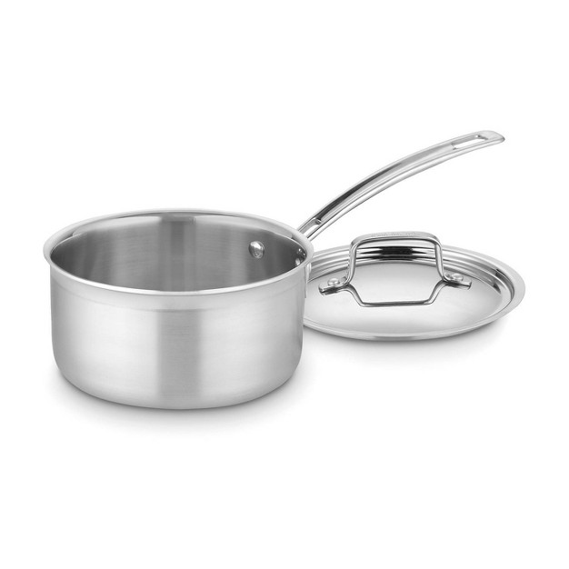 Cuisinart Classic Mutliclad Pro 2qt Stainless Steel Tri ply Saucepan With Cover Mcp19 18n Silver