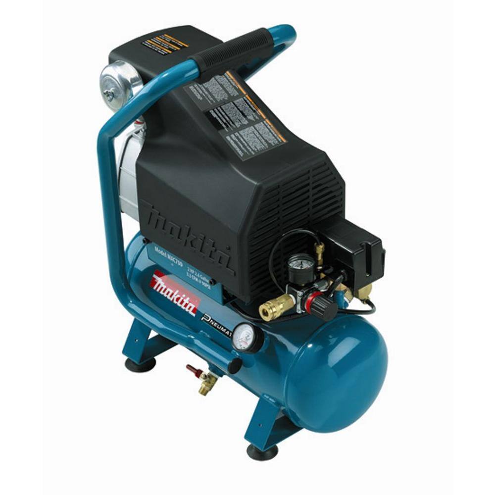 Makita 2.6 Gal. 2 HP Portable Electrical Hot Dog Air Compressor MAC700