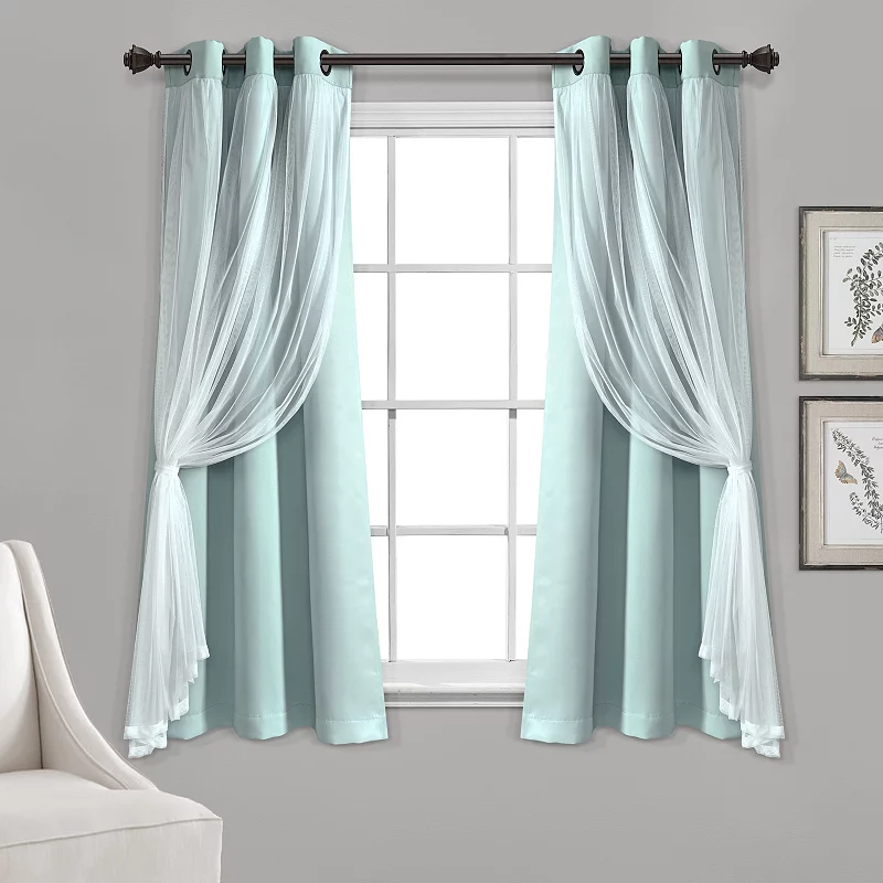 Lush Decor Sheer Window Curtains Set