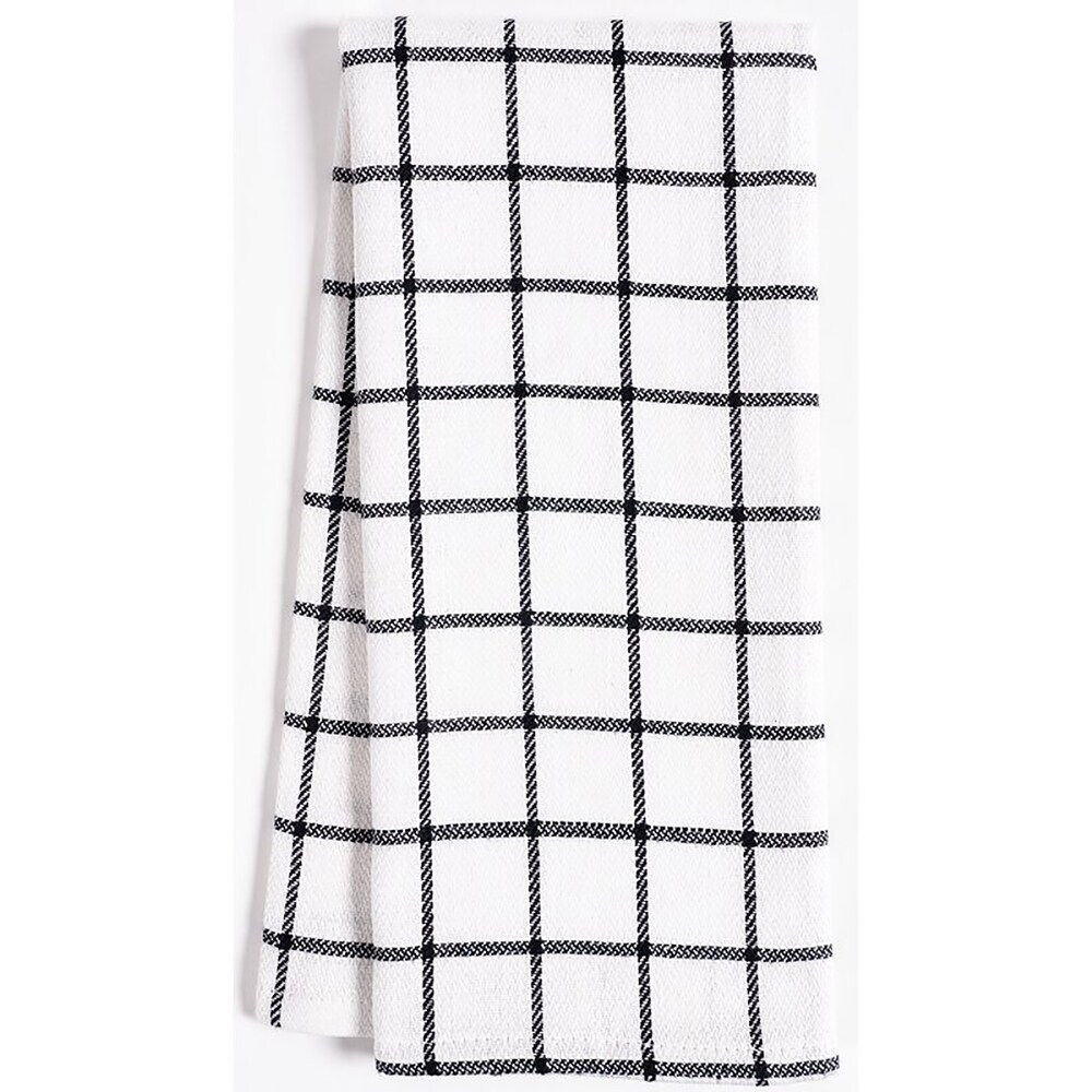 Black Checkered Grid Kitchen Towel   16 x 26   Set of 10   16'' x 26''