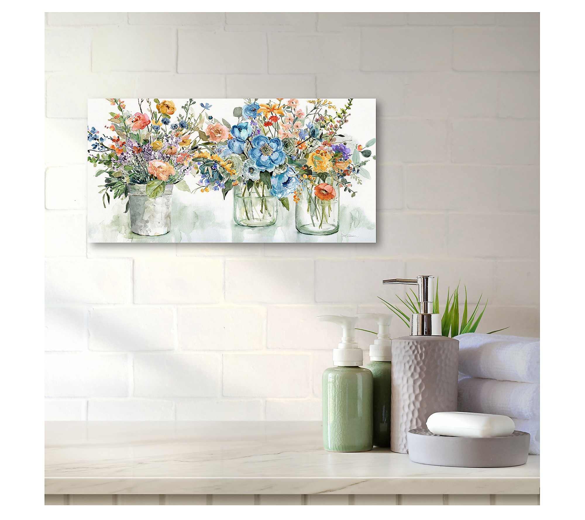 Courtside Market Flower market 12x24 Canvas Wall Art