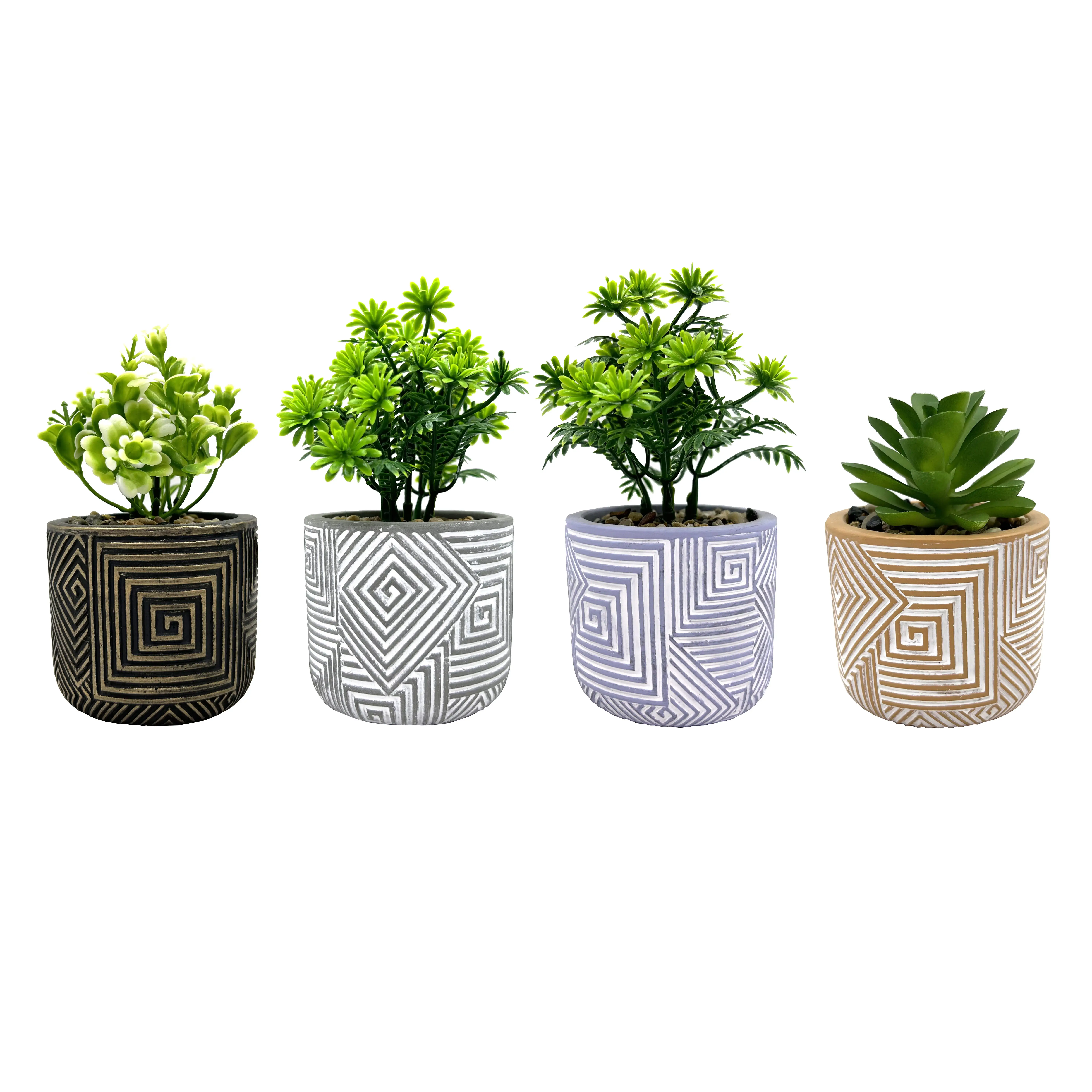 Cube Mould Cement Artificial Flowers Plant Pots Garden Supplies for Backyard Decor