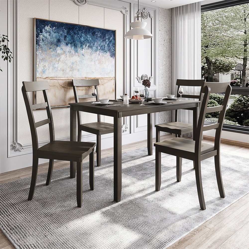 Harper   Bright Designs 5 piece Wood Dining Set