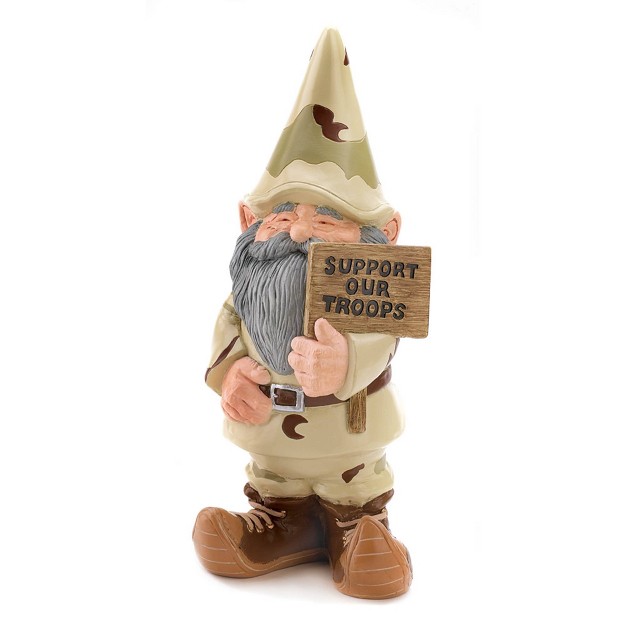 Polyresin quot support Our Troops quot Gnome Zingz amp Thingz