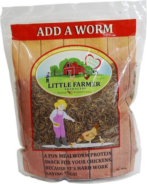 Little Farmer Products Add a Worm Chicken Treats， 1-lb bag