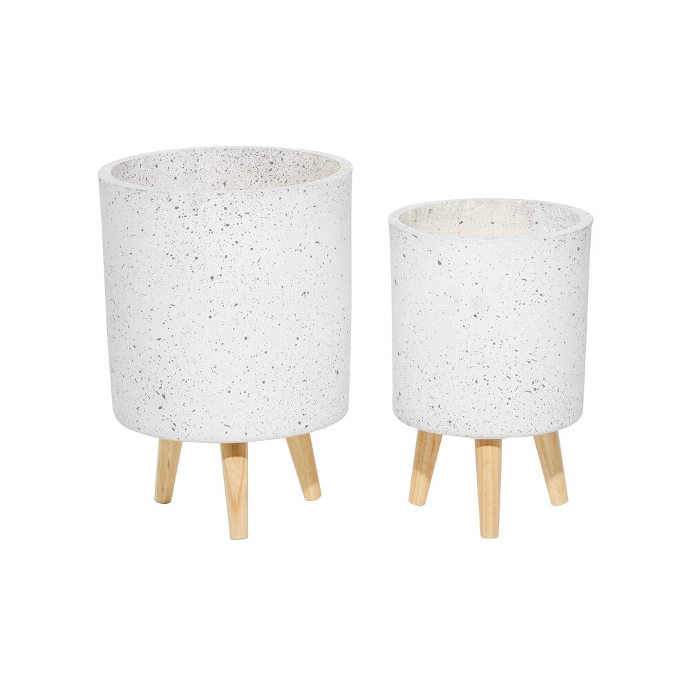 MgO Contemporary Planter (Set of 2)   10 x 10 x 15Round