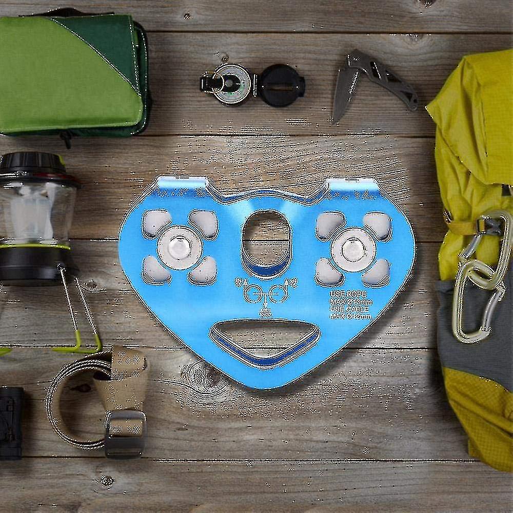 Pulley Tandem Speed Dual Trolley Rescue Climbing Dual Pulley，blue