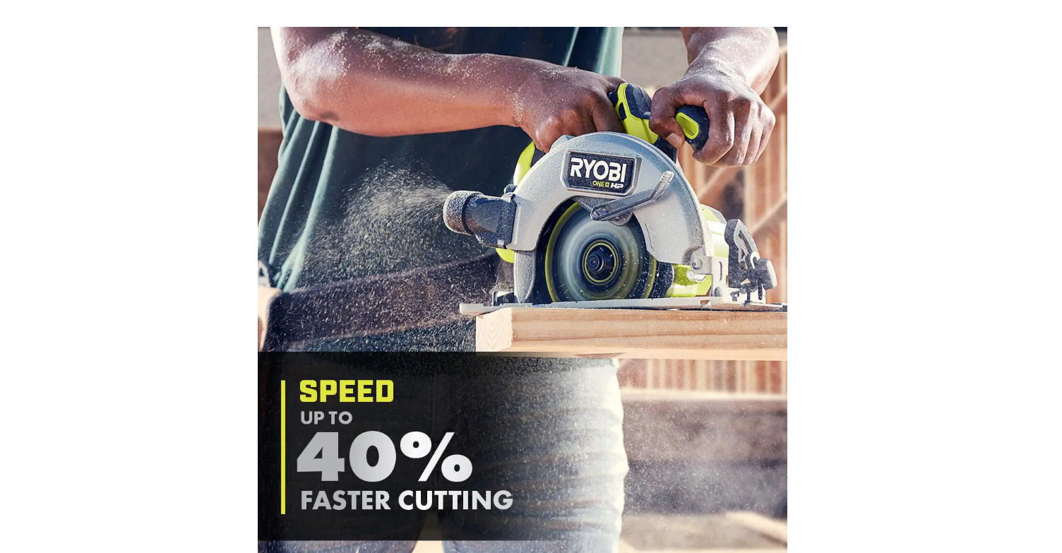 RYOBI PBLCS300K1 ONE+ HP 18V Brushless Cordless 7-1/4 in. Circular Saw Kit with 4.0 Ah HIGH PERFORMANCE Battery and Charger