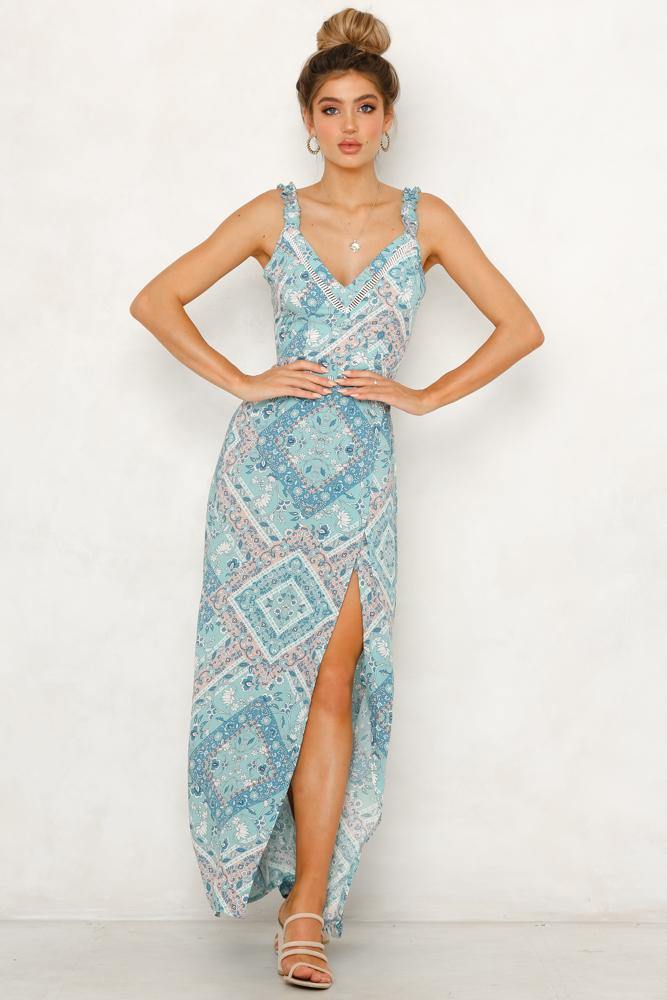 Keep You Happy Maxi Dress Sage