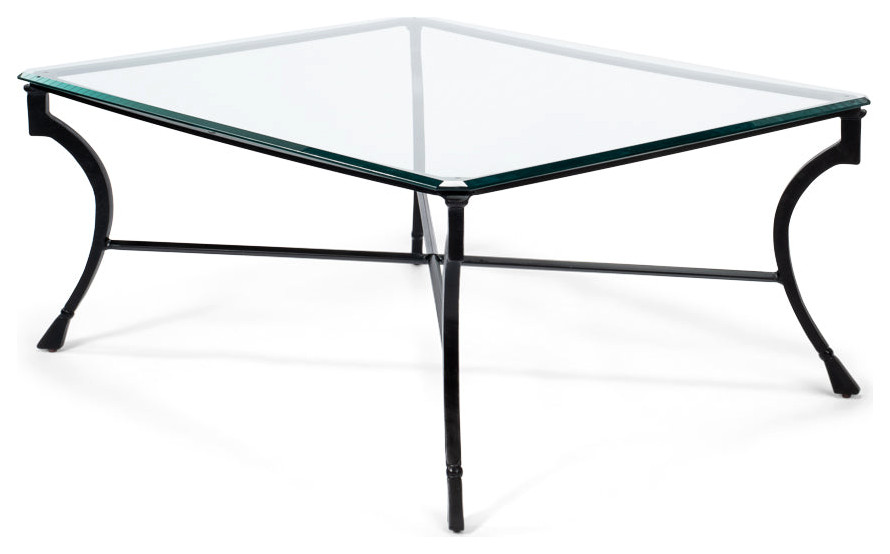 Camargues Coffee Table Glass Top Metal Frame   Eclectic   Coffee Tables   by Sideboards and Things  Houzz