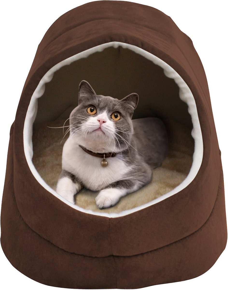 Jespet Cave Covered Cat and Dog Bed