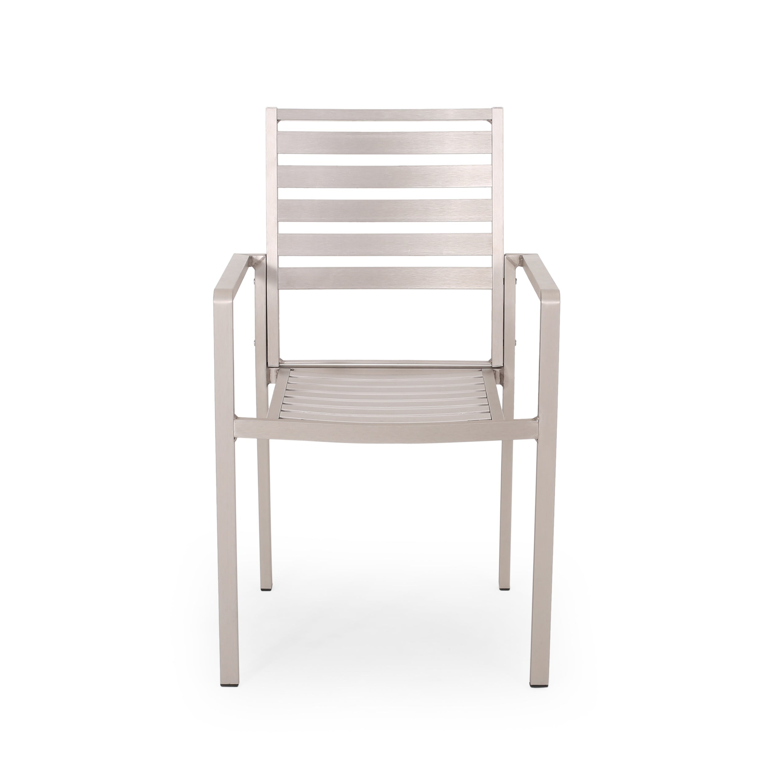 Cherie Outdoor Modern Aluminum Dining Chair (Set of 2)