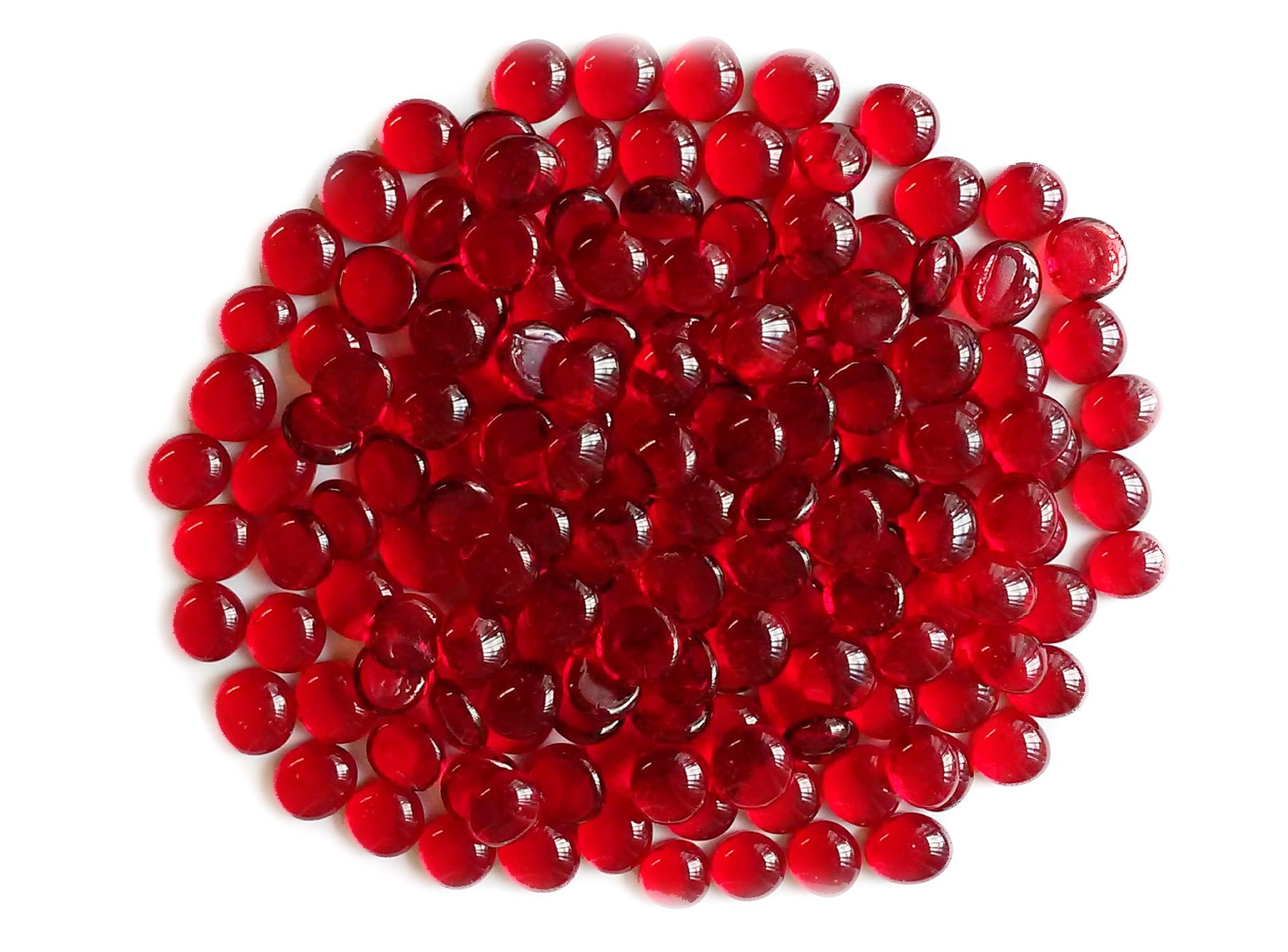 Creative Stuff Glass - Small Size - Glass Gems - Vase Fillers - Aquarium Decorations (1 lb Scarlet Red Small)