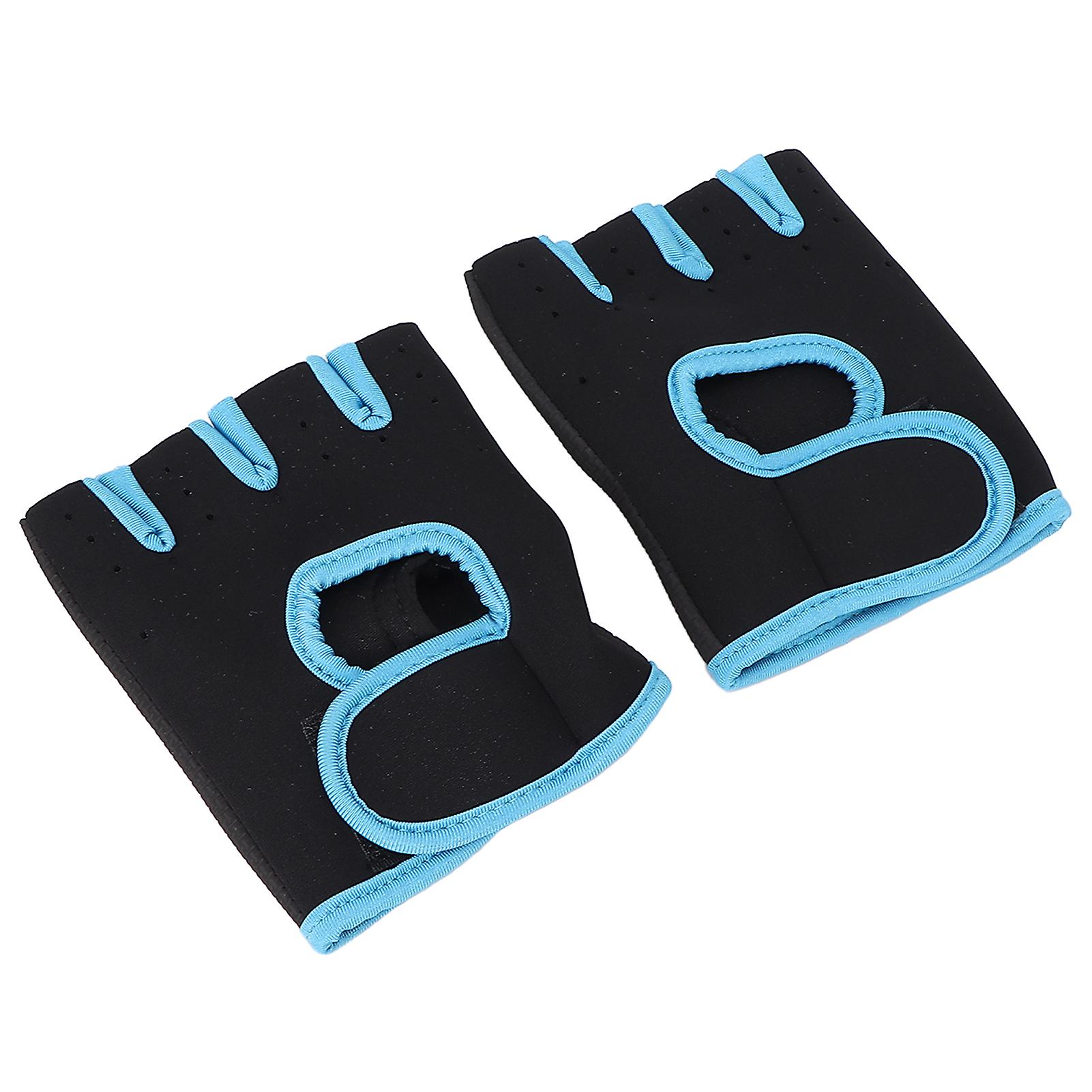 Fitness Gloves Breathable Elastic Adjustable Exercise Sport Gloves For Gym Weightlifting Dark Bluel