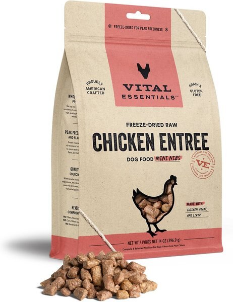 Vital Essentials Chicken Mini Nibs Grain-Free Freeze-Dried Dog Food