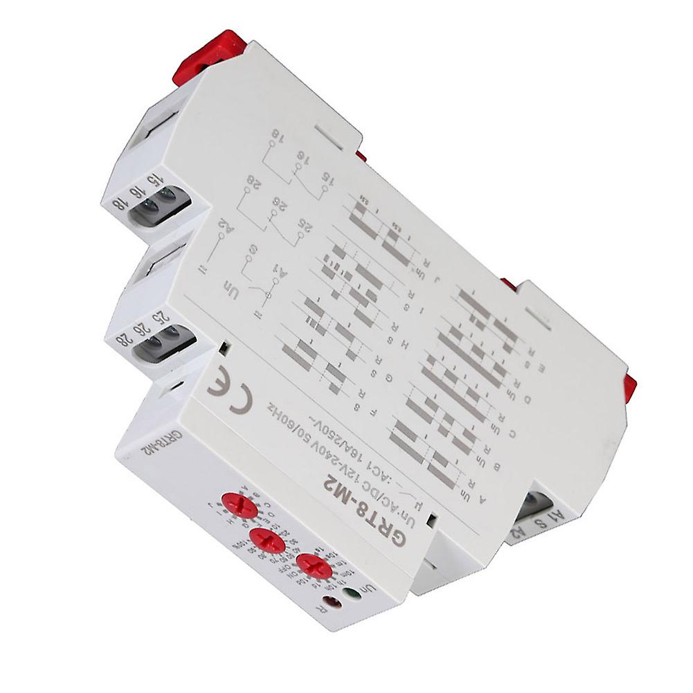 Grt8-m2 Multifunctional Delay Time Relay With 10 Functions Din Rail Mount Ac/dc 12v-240v