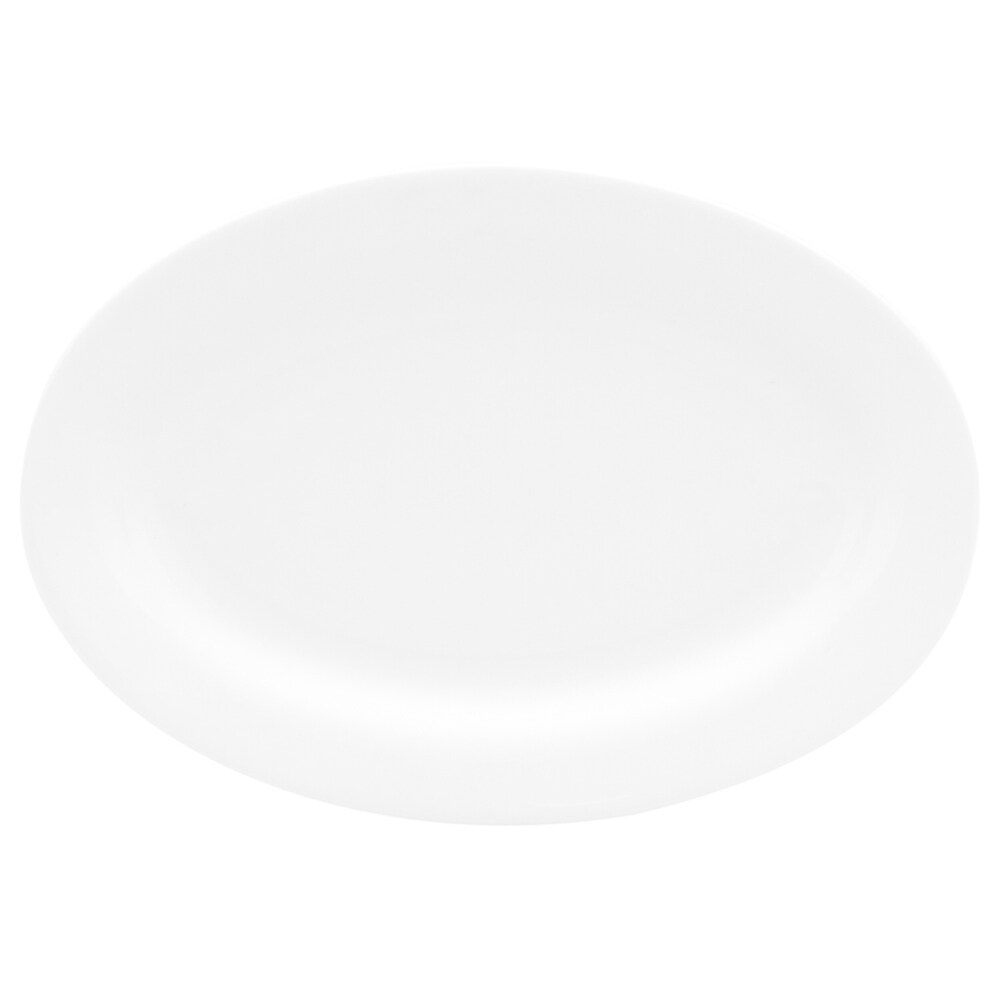Red Vanilla Oval Plates 8\