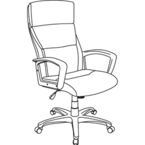 Lorell Euro Design Leather Executive Mid-back Chair (84570)