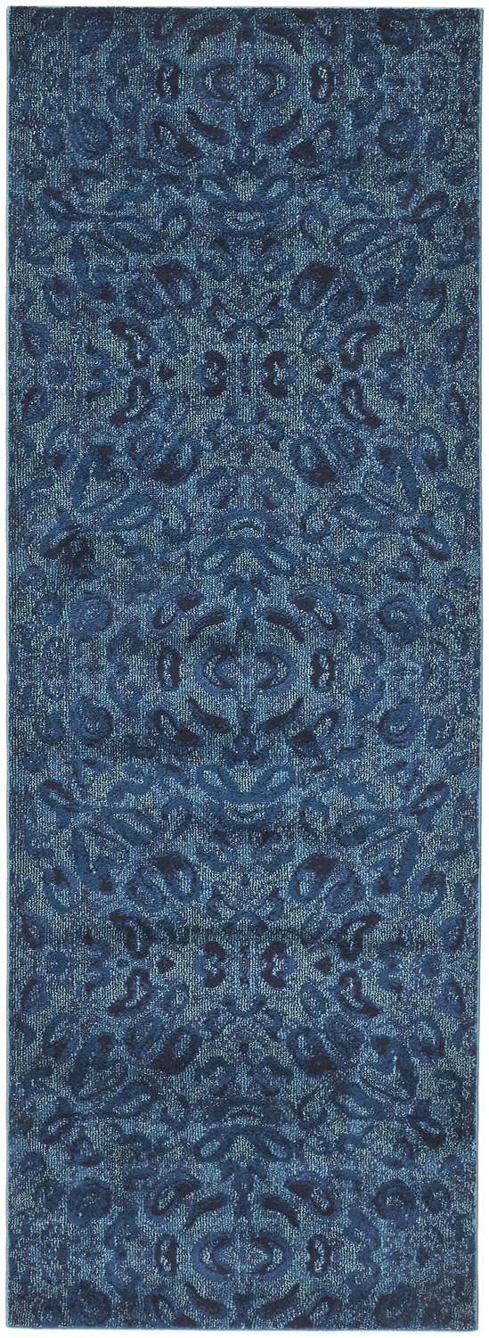 Meera Deep Teal and Ink Blue Rug by BD Fine