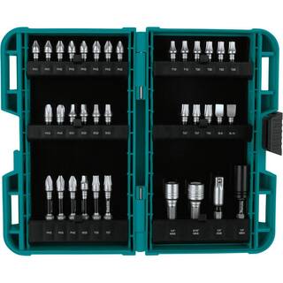 Makita 18V LXT Lithium-Ion Brushless Cordless Impact Driver Kit (3.0Ah) with Impact XPS 35 Piece Impact Bit Set XDT131E-01666